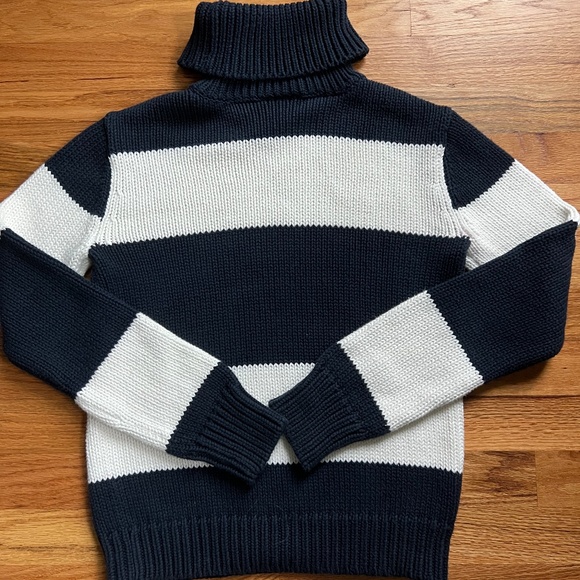 VTG. Ralph Lauren navy blue/white Polo Jeans 100% cotton turtleneck women’s XS-S - Picture 8 of 8